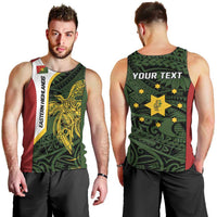 Personalised PNG Eastern Highlands Men Tank Top Bird of Paradise Tattoo Flag Motif LT9 - Polynesian Pride