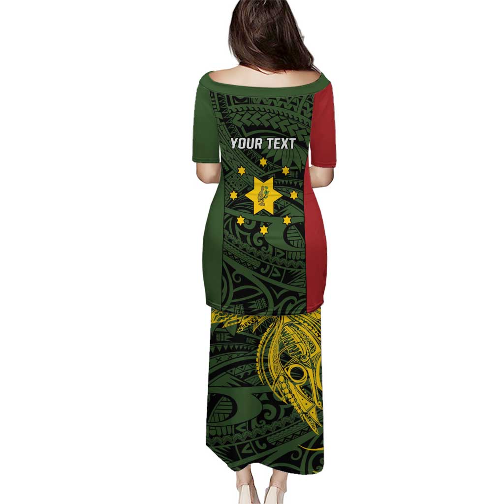Personalised PNG Eastern Highlands Puletasi Bird of Paradise Tattoo Flag Motif LT9 - Polynesian Pride