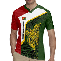 Personalised PNG Eastern Highlands Rugby Jersey Bird of Paradise Tattoo Flag Motif LT9 - Polynesian Pride