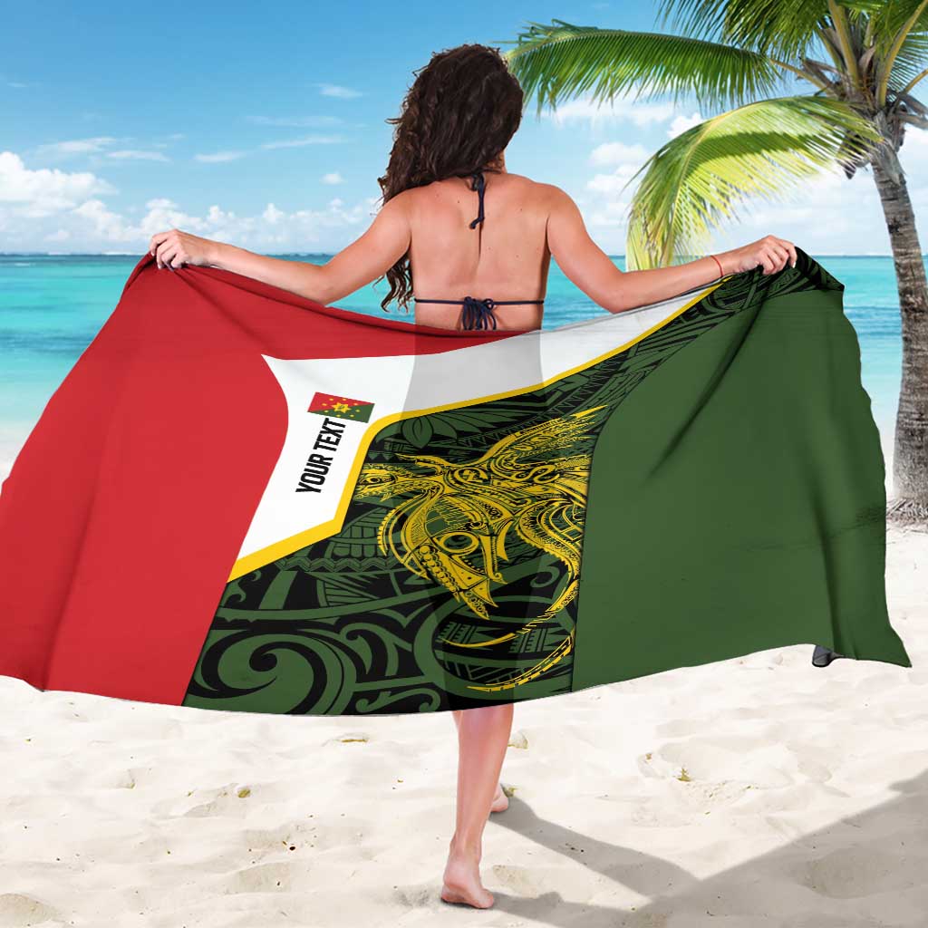 Personalised PNG Eastern Highlands Sarong Bird of Paradise Tattoo Flag Motif LT9 - Polynesian Pride