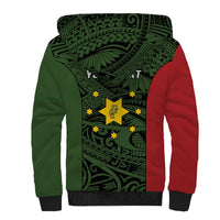 Personalised PNG Eastern Highlands Sherpa Hoodie Bird of Paradise Tattoo Flag Motif LT9 - Polynesian Pride