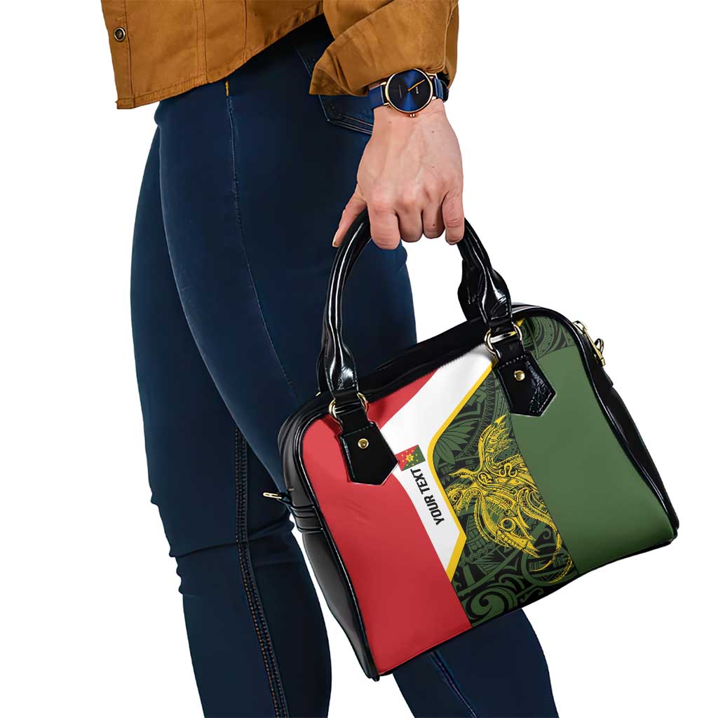 Personalised PNG Eastern Highlands Shoulder Handbag Bird of Paradise Tattoo Flag Motif LT9 - Polynesian Pride