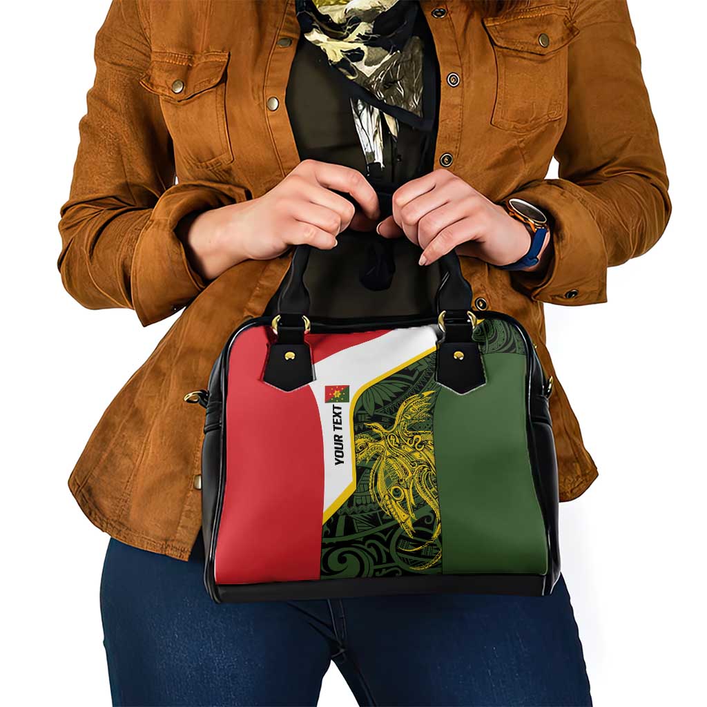 Personalised PNG Eastern Highlands Shoulder Handbag Bird of Paradise Tattoo Flag Motif LT9 - Polynesian Pride
