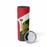 Personalised PNG Eastern Highlands Skinny Tumbler Bird of Paradise Tattoo Flag Motif LT9 - Polynesian Pride
