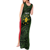 Personalised PNG Eastern Highlands Tank Maxi Dress Bird of Paradise Tattoo Flag Motif LT9 - Polynesian Pride