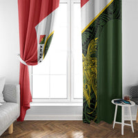 Personalised PNG Eastern Highlands Window Curtain Bird of Paradise Tattoo Flag Motif LT9 - Polynesian Pride