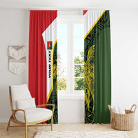 Personalised PNG Eastern Highlands Window Curtain Bird of Paradise Tattoo Flag Motif LT9 - Polynesian Pride