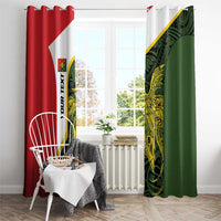 Personalised PNG Eastern Highlands Window Curtain Bird of Paradise Tattoo Flag Motif LT9 - Polynesian Pride