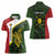 Personalised PNG Eastern Highlands Women Polo Shirt Bird of Paradise Tattoo Flag Motif - Polynesian Pride
