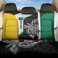 Personalised PNG Enga Province Back Car Seat Cover Bird of Paradise Tattoo Flag Motif LT9 One Size Green - Polynesian Pride