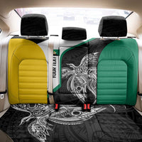 Personalised PNG Enga Province Back Car Seat Cover Bird of Paradise Tattoo Flag Motif LT9 - Polynesian Pride