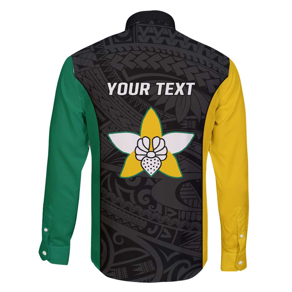 Personalised PNG Enga Province Family Matching Mermaid Dress and Hawaiian Shirt Bird of Paradise Tattoo Flag Motif LT9 - Polynesian Pride