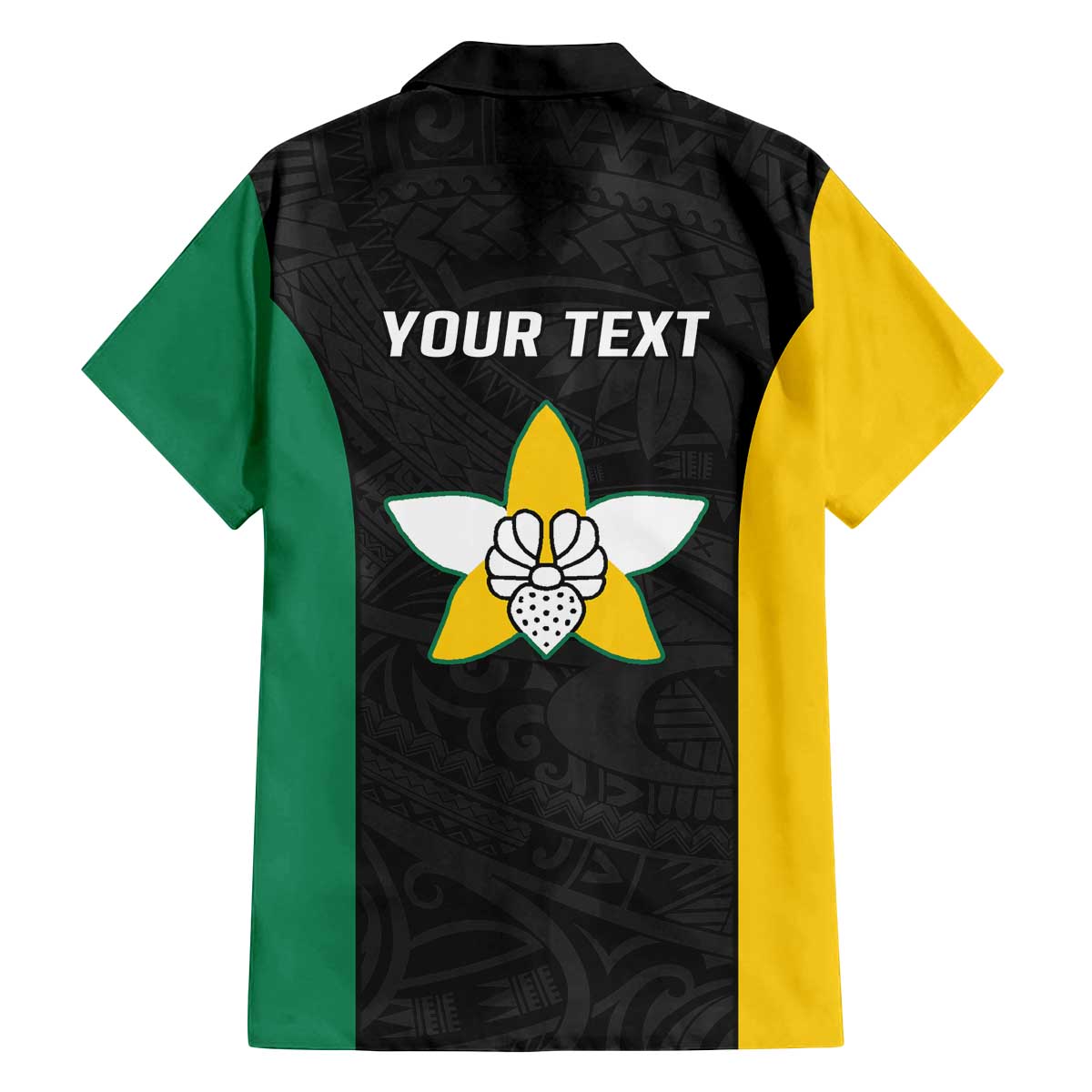 Personalised PNG Enga Province Family Matching Off The Shoulder Long Sleeve Dress and Hawaiian Shirt Bird of Paradise Tattoo Flag Motif LT9 - Polynesian Pride