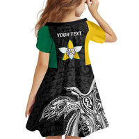 Personalised PNG Enga Province Family Matching Puletasi and Hawaiian Shirt Bird of Paradise Tattoo Flag Motif LT9 - Polynesian Pride