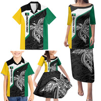 Personalised PNG Enga Province Family Matching Puletasi and Hawaiian Shirt Bird of Paradise Tattoo Flag Motif LT9 - Polynesian Pride