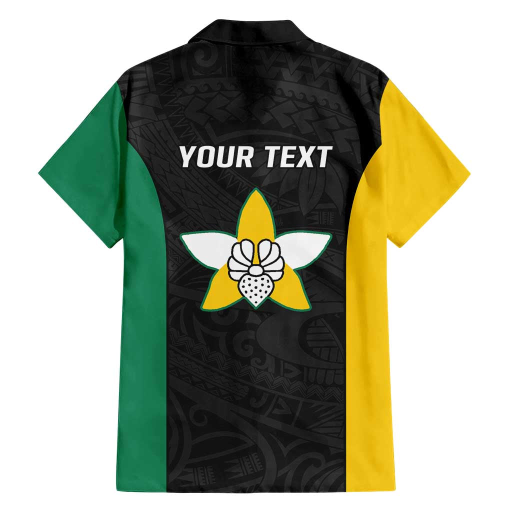 Personalised PNG Enga Province Family Matching Short Sleeve Bodycon Dress and Hawaiian Shirt Bird of Paradise Tattoo Flag Motif LT9 - Polynesian Pride