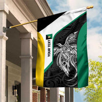 Personalised PNG Enga Province Garden Flag Bird of Paradise Tattoo Flag Motif LT9 House Flag Green - Polynesian Pride