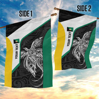 Personalised PNG Enga Province Garden Flag Bird of Paradise Tattoo Flag Motif LT9 - Polynesian Pride