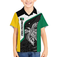 Personalised PNG Enga Province Hawaiian Shirt Bird of Paradise Tattoo Flag Motif LT9 - Polynesian Pride