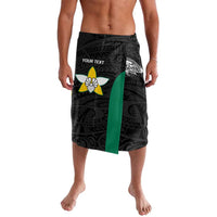 Personalised PNG Enga Province Lavalava Bird of Paradise Tattoo Flag Motif LT9 Green - Polynesian Pride