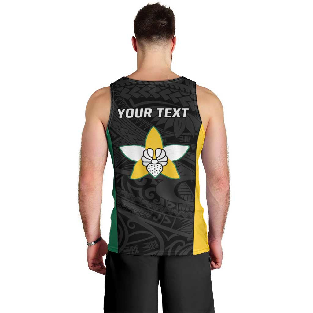 Personalised PNG Enga Province Men Tank Top Bird of Paradise Tattoo Flag Motif LT9 - Polynesian Pride