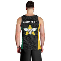 Personalised PNG Enga Province Men Tank Top Bird of Paradise Tattoo Flag Motif LT9 - Polynesian Pride
