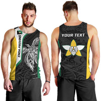 Personalised PNG Enga Province Men Tank Top Bird of Paradise Tattoo Flag Motif LT9 - Polynesian Pride