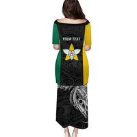 Personalised PNG Enga Province Puletasi Bird of Paradise Tattoo Flag Motif LT9 - Polynesian Pride