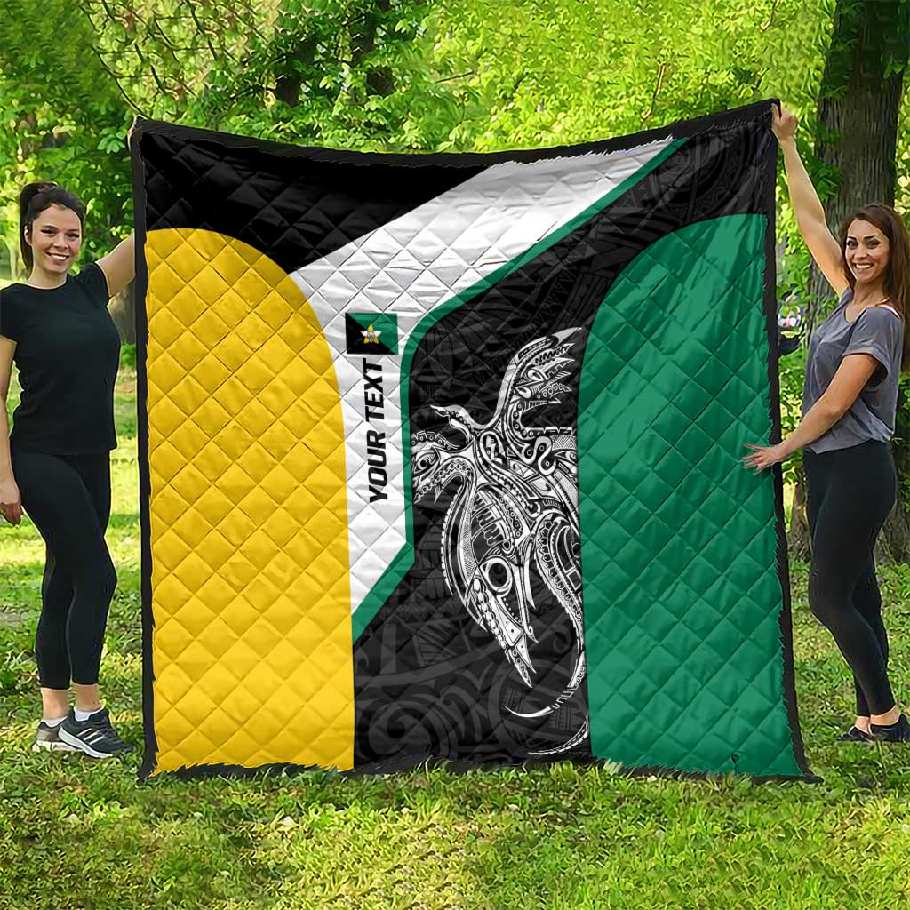 Personalised PNG Enga Province Quilt Bird of Paradise Tattoo Flag Motif LT9 - Polynesian Pride