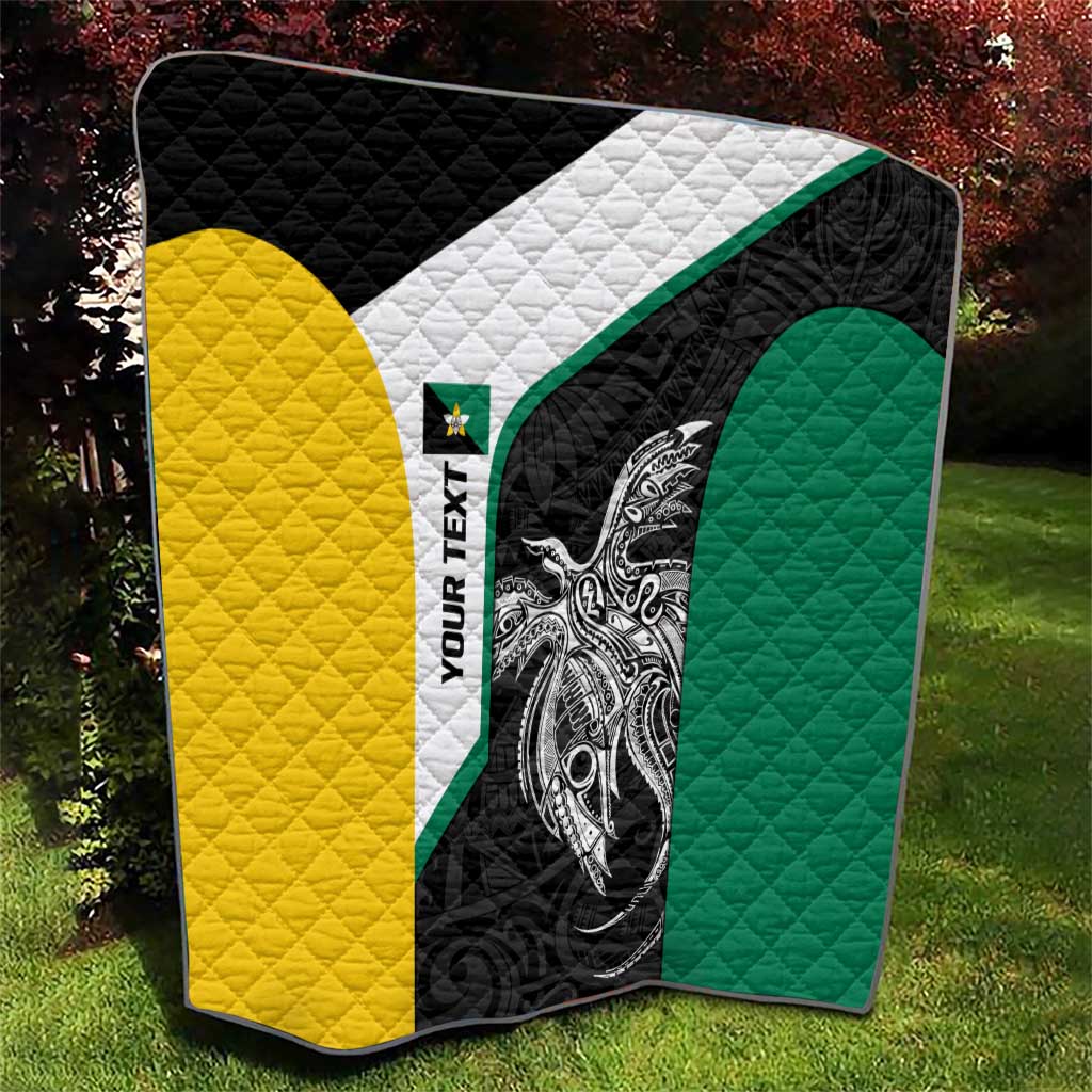 Personalised PNG Enga Province Quilt Bird of Paradise Tattoo Flag Motif LT9 - Polynesian Pride