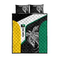 Personalised PNG Enga Province Quilt Bed Set Bird of Paradise Tattoo Flag Motif LT9 - Polynesian Pride