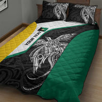 Personalised PNG Enga Province Quilt Bed Set Bird of Paradise Tattoo Flag Motif LT9 - Polynesian Pride