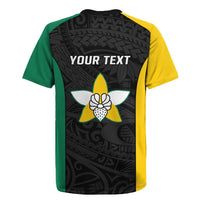 Personalised PNG Enga Province Rugby Jersey Bird of Paradise Tattoo Flag Motif LT9 - Polynesian Pride