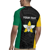 Personalised PNG Enga Province Rugby Jersey Bird of Paradise Tattoo Flag Motif LT9 - Polynesian Pride