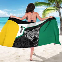 Personalised PNG Enga Province Sarong Bird of Paradise Tattoo Flag Motif LT9 - Polynesian Pride