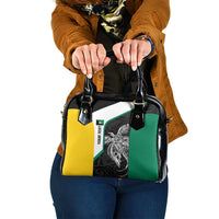 Personalised PNG Enga Province Shoulder Handbag Bird of Paradise Tattoo Flag Motif LT9 One Size Green - Polynesian Pride
