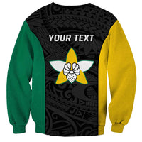 Personalised PNG Enga Province Sweatshirt Bird of Paradise Tattoo Flag Motif LT9 - Polynesian Pride