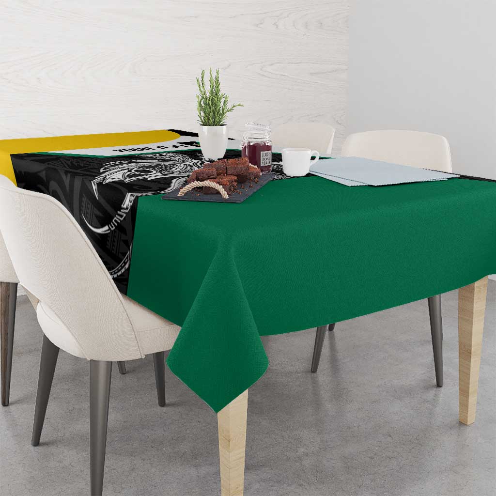 Personalised PNG Enga Province Tablecloth Bird of Paradise Tattoo Flag Motif - Polynesian Pride