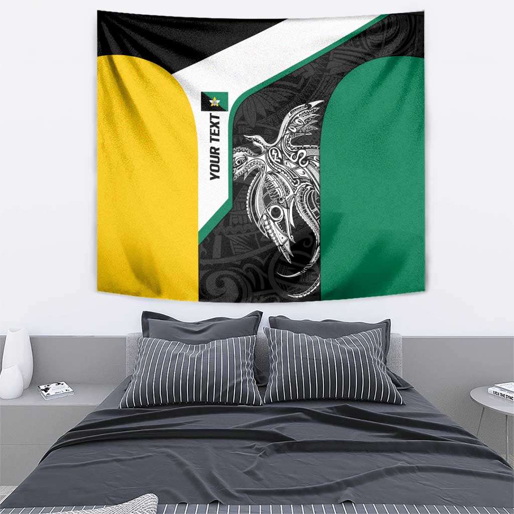 Personalised PNG Enga Province Tapestry Bird of Paradise Tattoo Flag Motif LT9 - Polynesian Pride