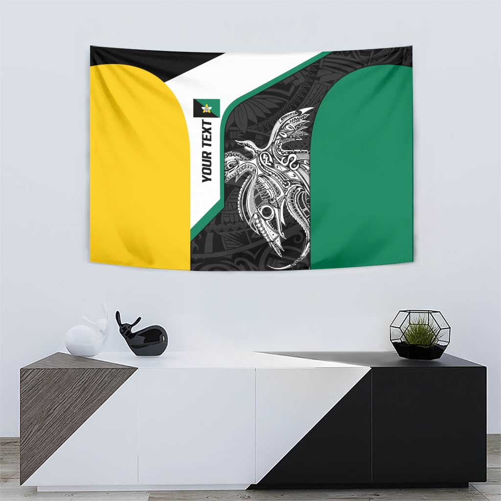Personalised PNG Enga Province Tapestry Bird of Paradise Tattoo Flag Motif LT9 - Polynesian Pride