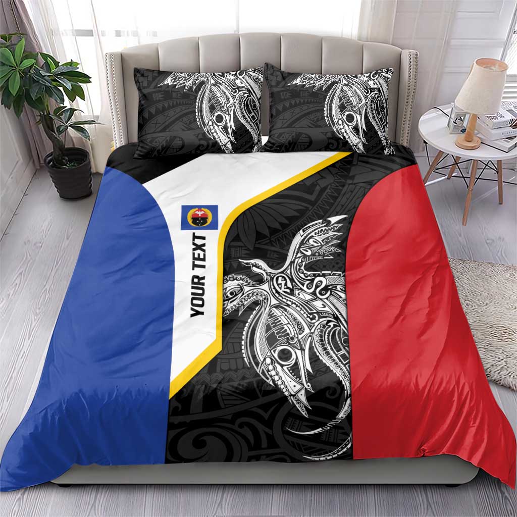Personalised PNG Gulf Province Bedding Set Bird of Paradise Tattoo Flag Motif LT9 - Polynesian Pride