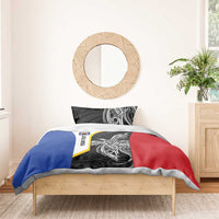 Personalised PNG Gulf Province Bedding Set Bird of Paradise Tattoo Flag Motif LT9 - Polynesian Pride