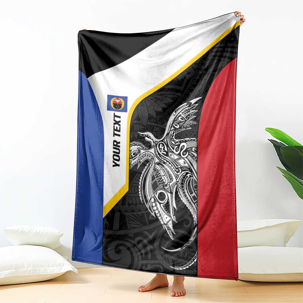 Personalised PNG Gulf Province Blanket Bird of Paradise Tattoo Flag Motif LT9 - Polynesian Pride