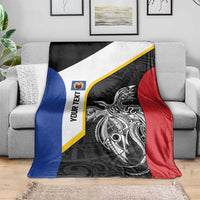 Personalised PNG Gulf Province Blanket Bird of Paradise Tattoo Flag Motif LT9 - Polynesian Pride