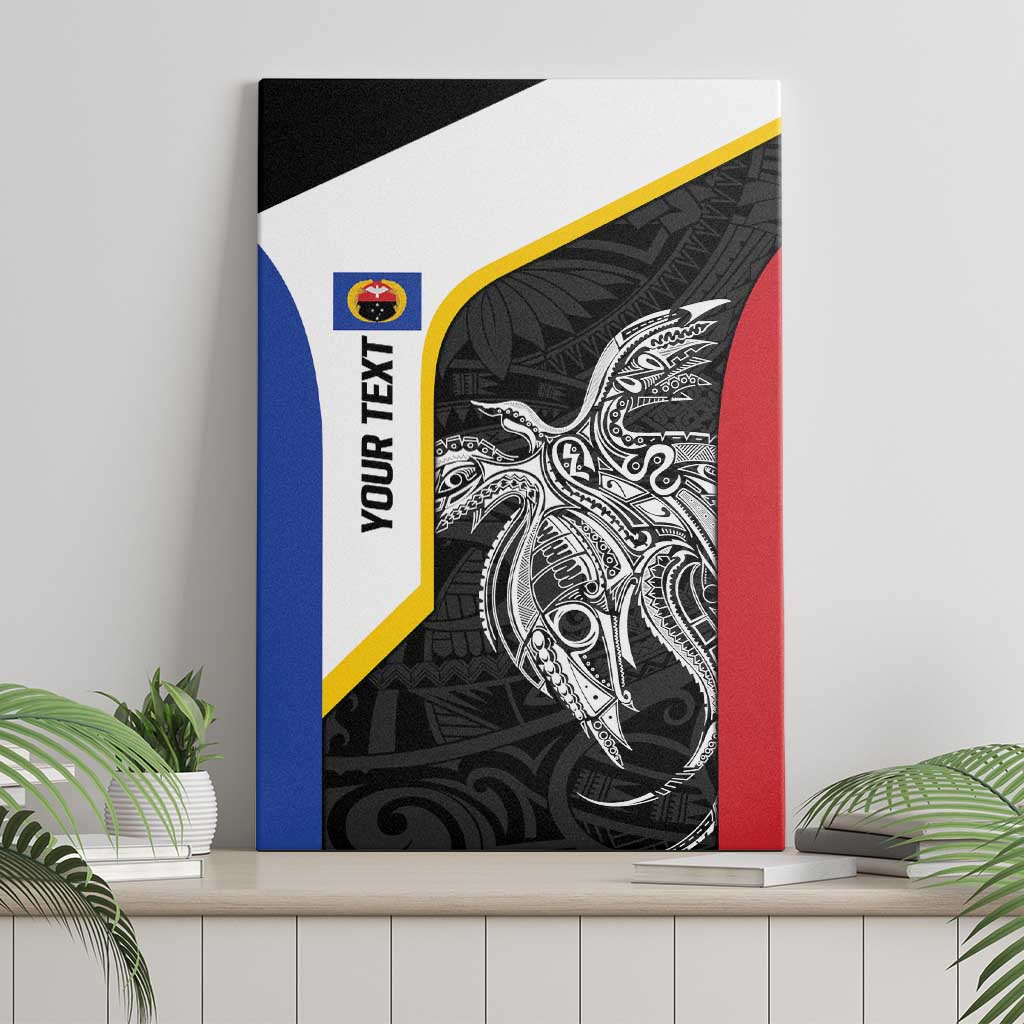 Personalised PNG Gulf Province Canvas Wall Art Bird of Paradise Tattoo Flag Motif LT9 - Polynesian Pride