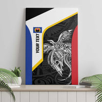 Personalised PNG Gulf Province Canvas Wall Art Bird of Paradise Tattoo Flag Motif LT9 - Polynesian Pride