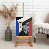 Personalised PNG Gulf Province Canvas Wall Art Bird of Paradise Tattoo Flag Motif LT9 - Polynesian Pride