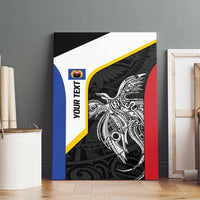 Personalised PNG Gulf Province Canvas Wall Art Bird of Paradise Tattoo Flag Motif LT9 - Polynesian Pride