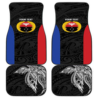 Personalised PNG Gulf Province Car Mats Bird of Paradise Tattoo Flag Motif LT9 - Polynesian Pride