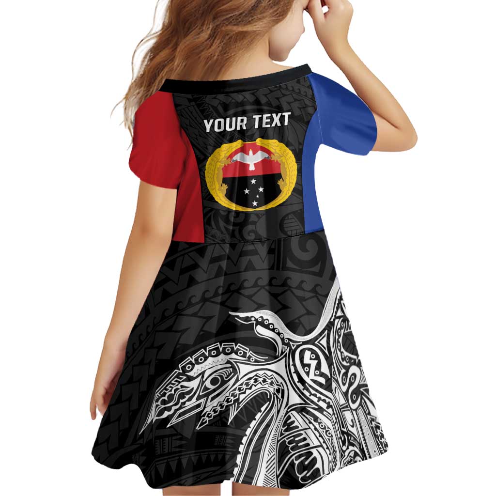 Personalised PNG Gulf Province Family Matching Puletasi and Hawaiian Shirt Bird of Paradise Tattoo Flag Motif LT9 - Polynesian Pride